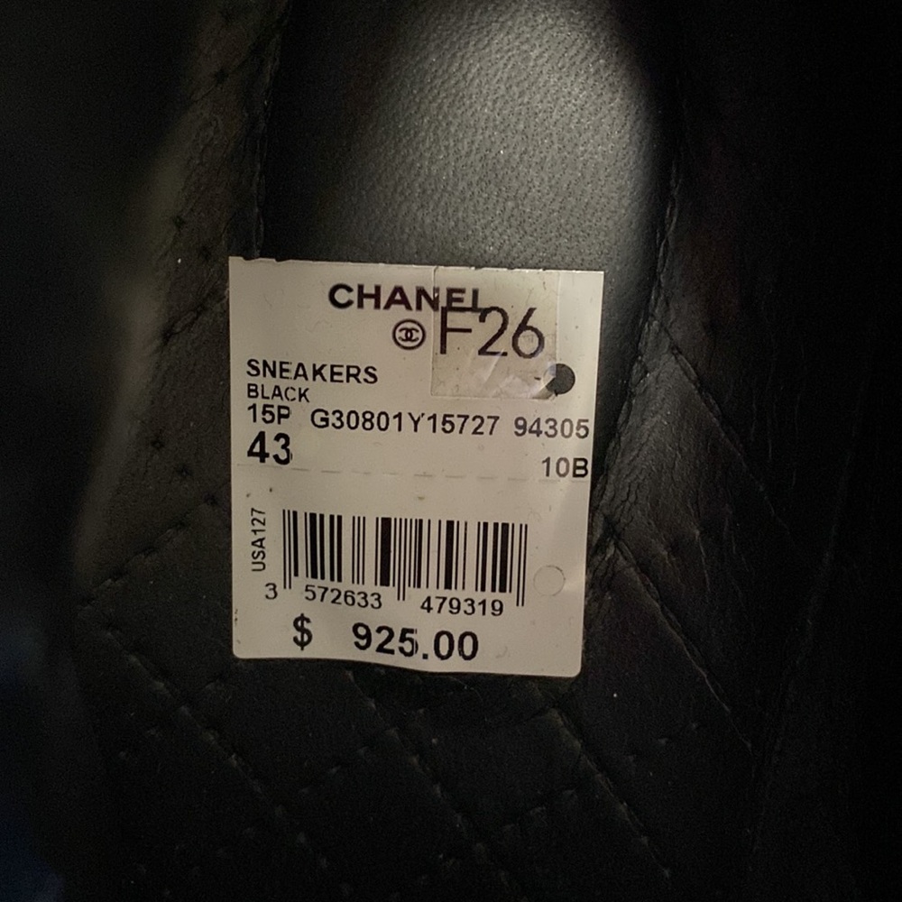 AUTHENTIC Men’s Chanel High Top Sneaker Like **New** with No Box/No Dust Bag - Picture 6 of 7